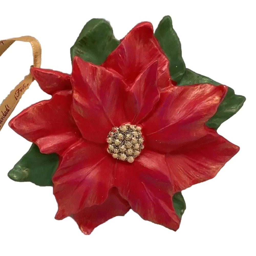 Hallmark Keepsake Ornament©️2011 Feliz Navidad Handcrafted Poinsettia Decoration